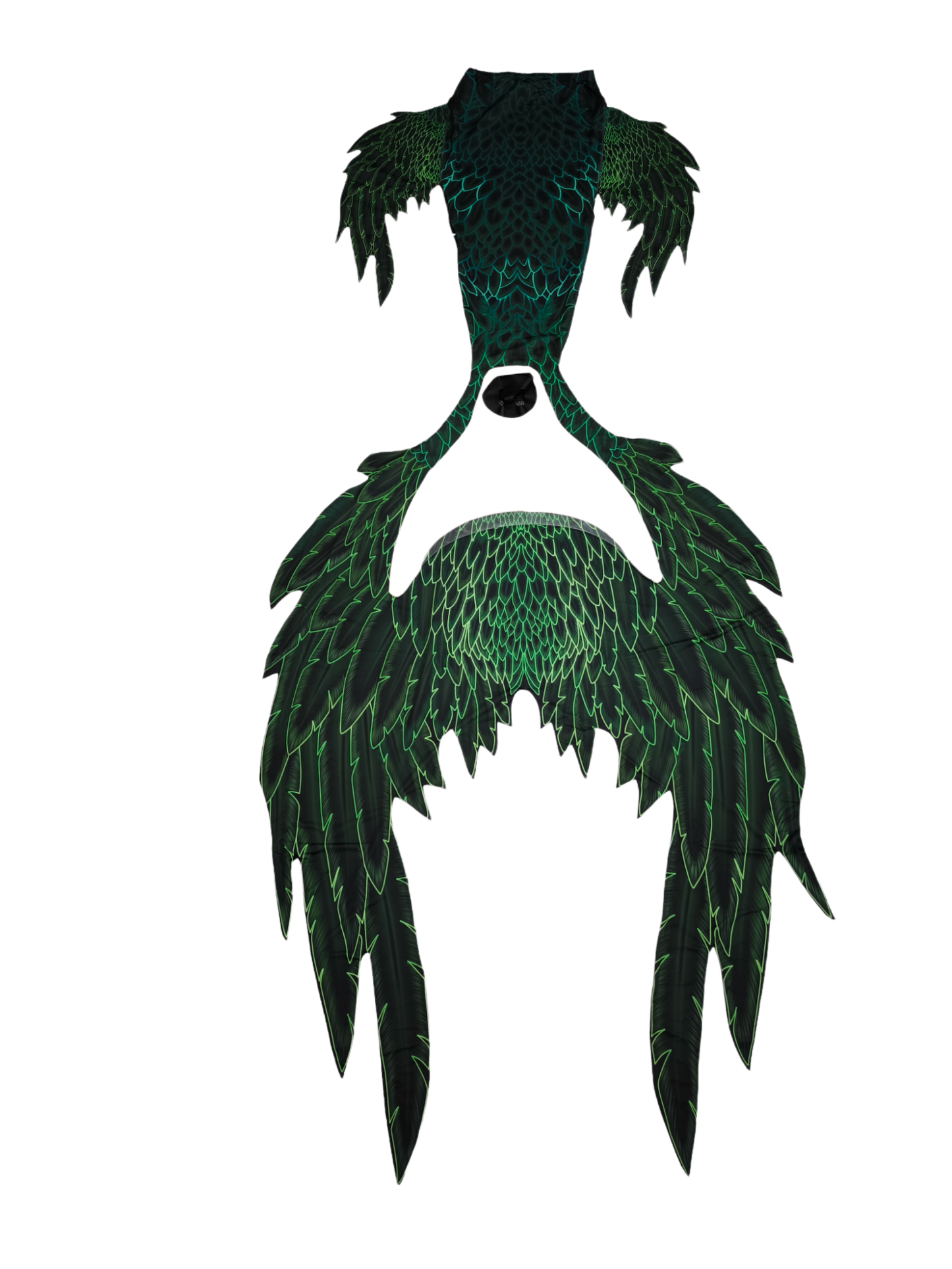 Bild zur Verdeutlichung des Größenverhältnisses von Tail ,Meerjungfrauenflosse,zu Magictail Monoflosse.