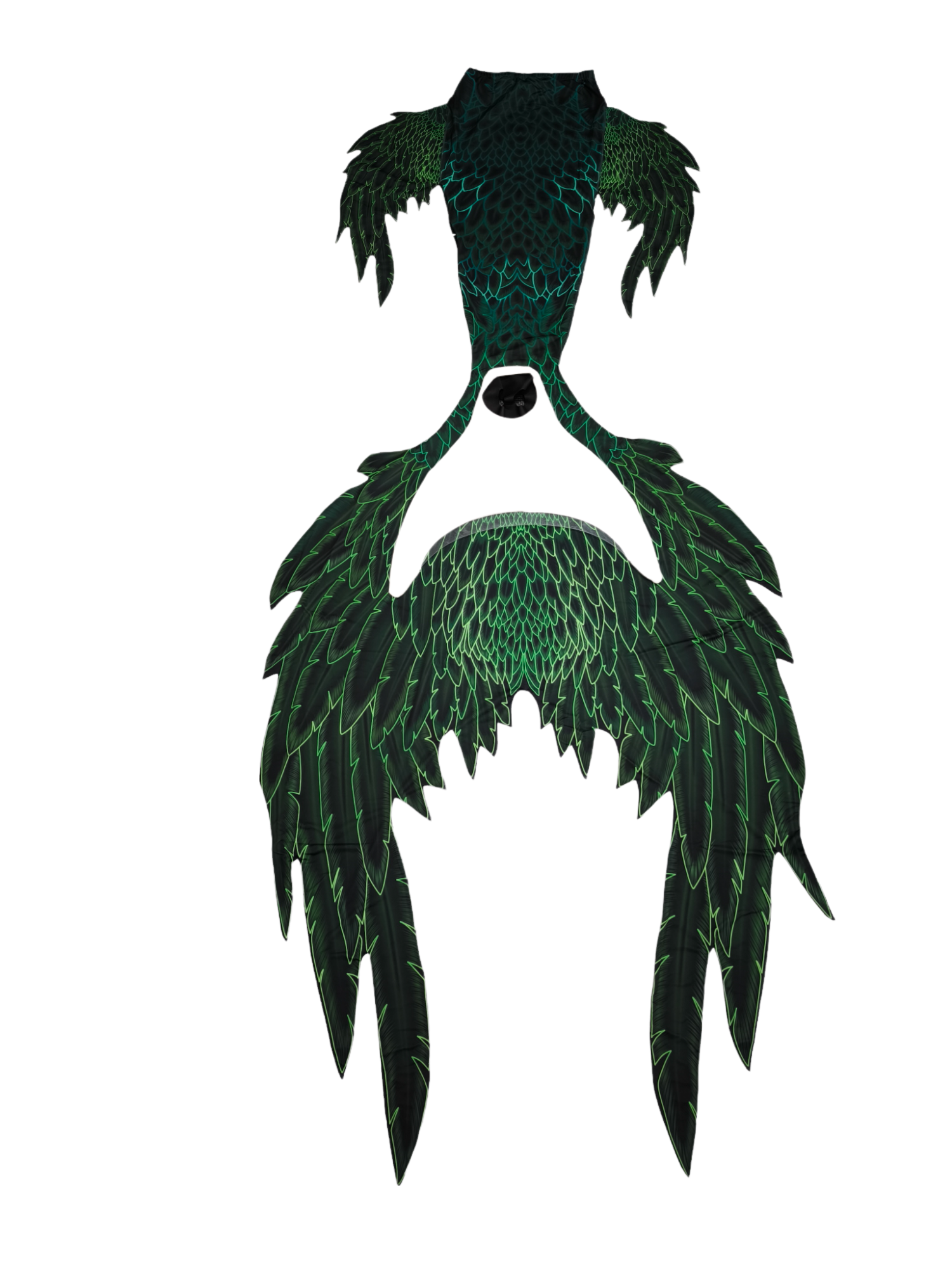 Bild zur Verdeutlichung des Größenverhältnisses von Tail ,Meerjungfrauenflosse,zu Magictail Monoflosse.