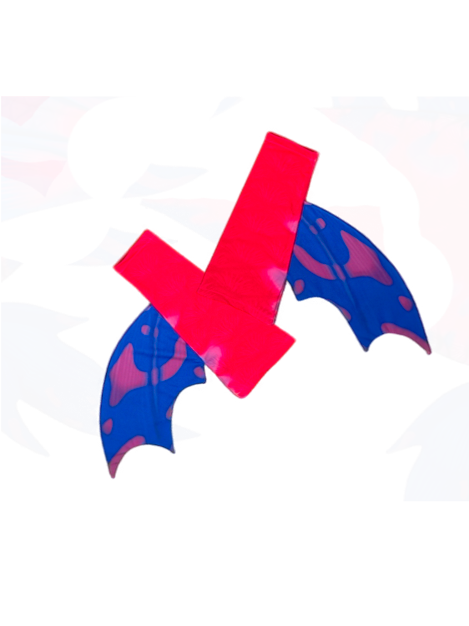 Armstulpen zum Meerjungfrauenflosse, Tail Macchie  Pinkrot-Blau