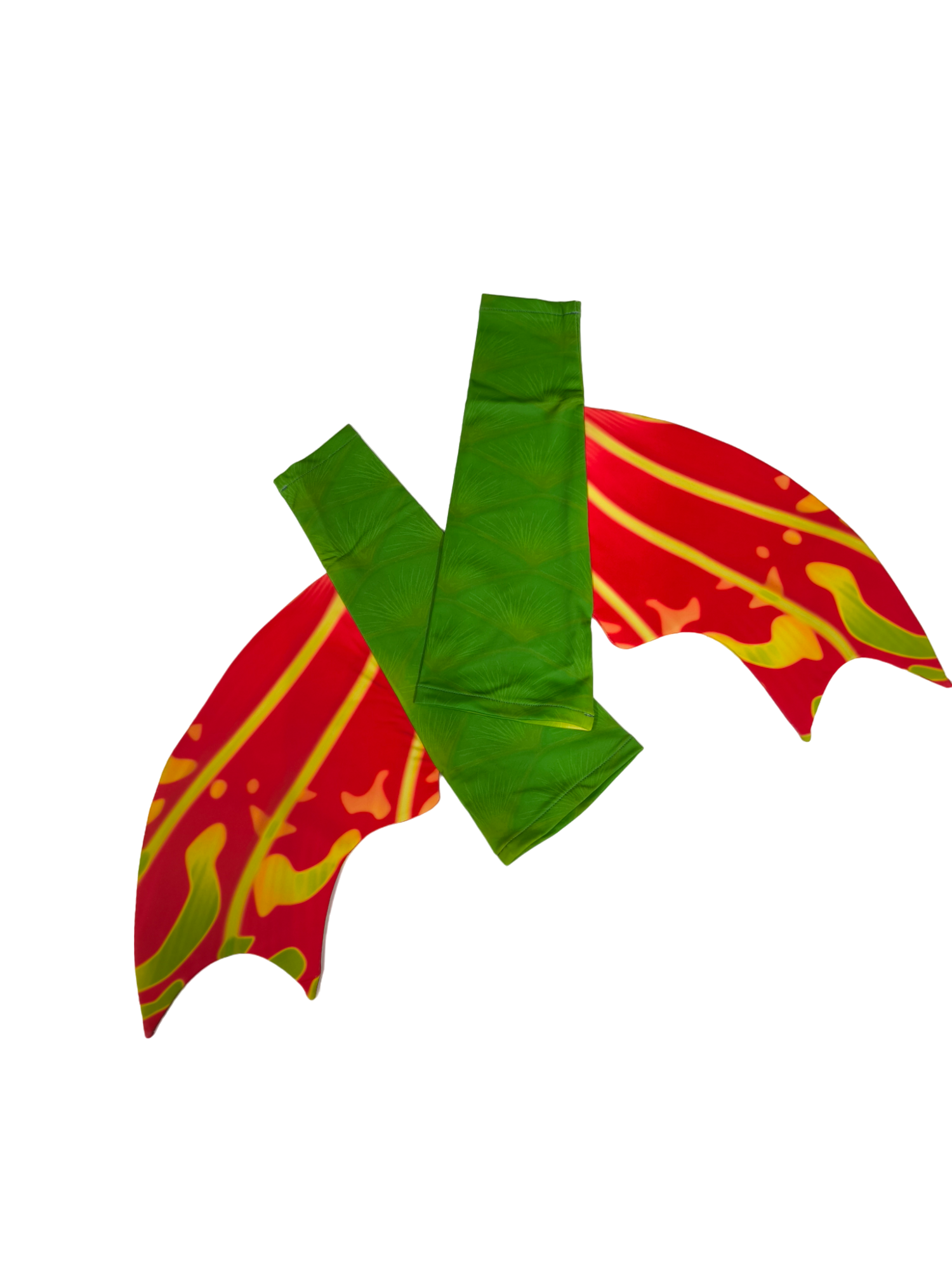 Armstulpen zum Meerjungfrauenflosse, Tail Velo Gelbgrün-Orange