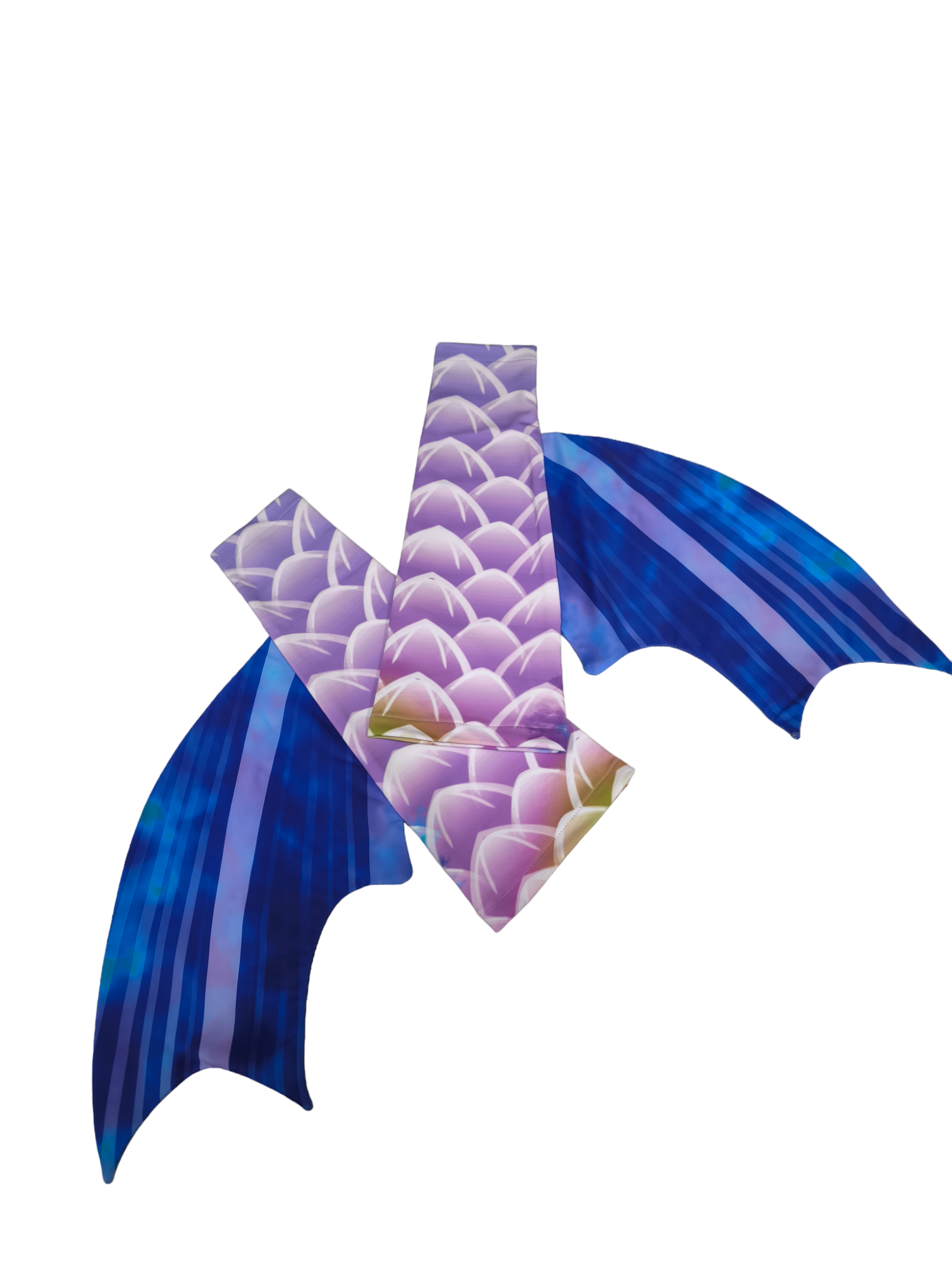 Armstulpen zur Meerjungfrauenflosse, Tail Dragon Blau-Lila (Grün-Rosa)