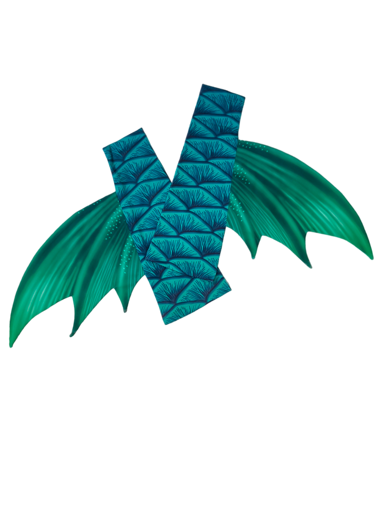Armstulpen zur Meerjungfrauenflosse, Tail Duke Grünblau