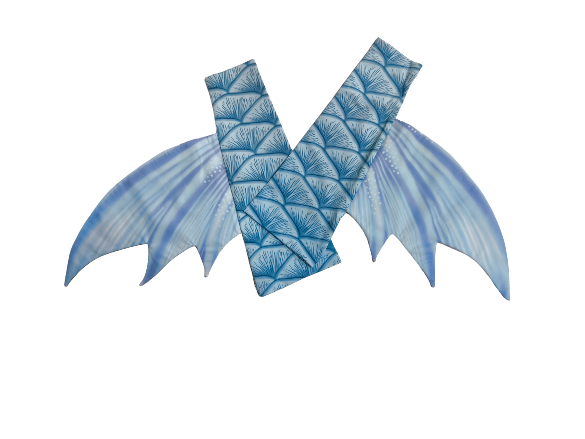 Armstulpen zur Meerjungfrauenflosse, Tail Duke Hellblau