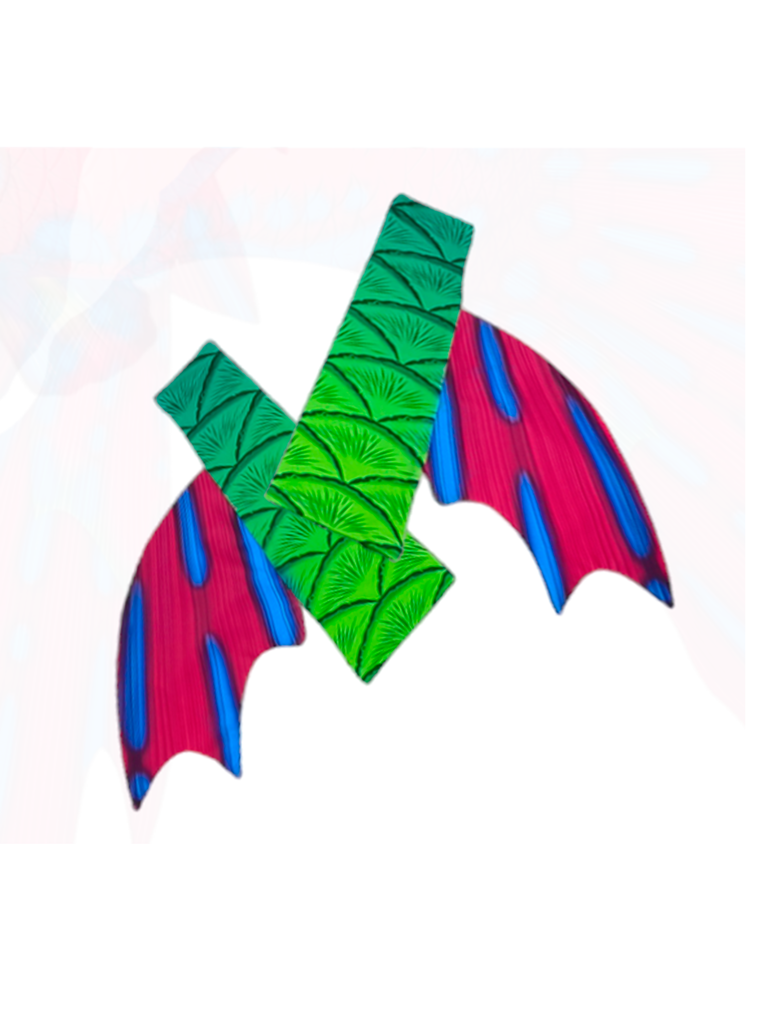 Armstulpen zur Meerjungfrauenflosse, Tail Mabushi Grün