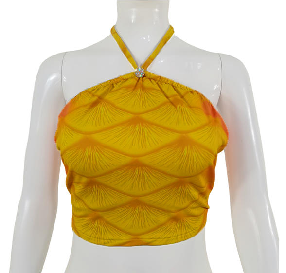 Bustier BH zur Meerjungfrauenflosse, Tail Macchie Gelb