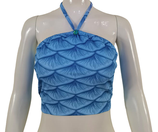 Bustier Bh zum Meerjungfrauenflosse, Tail Duke Hellblau