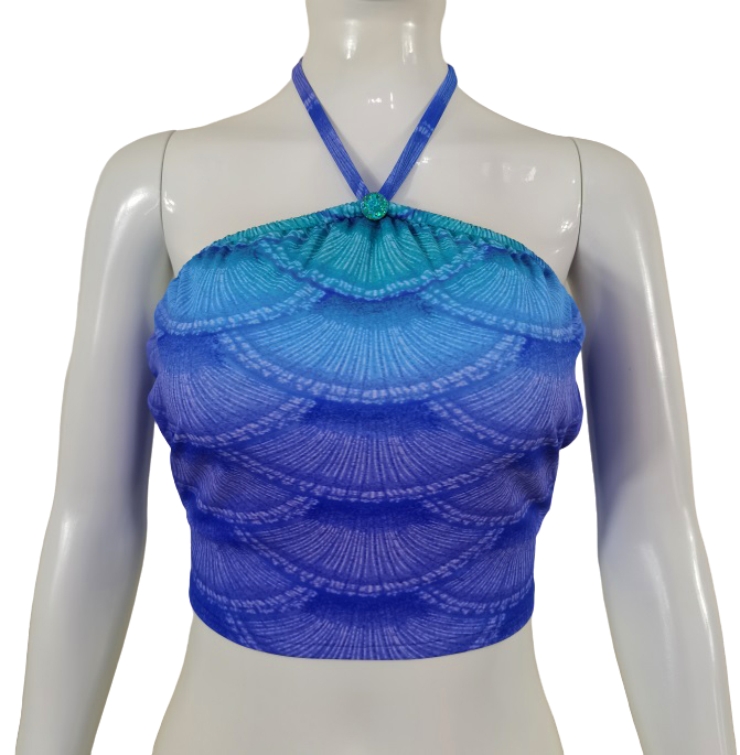 Bustier Bh zum Meerjungfrauenflosse, Tail Fiore Blau