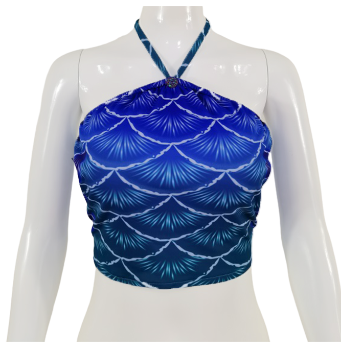 Bustier Bh zum Meerjungfrauenflosse, Tail Scorreva Blau-Lila-Grün