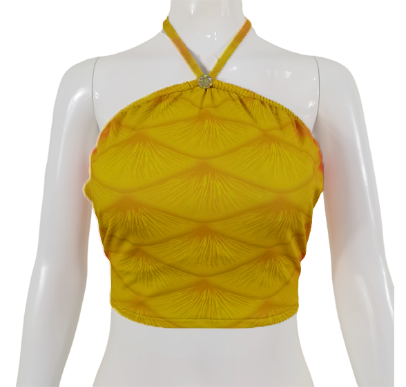 Bustier Bh zum Meerjungfrauenflosse, Tail Velo Orangerot-Gelb