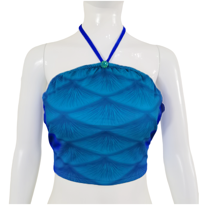 Bustier Bh zur Meerjungfrauenflosse, Tail Gocce Blau