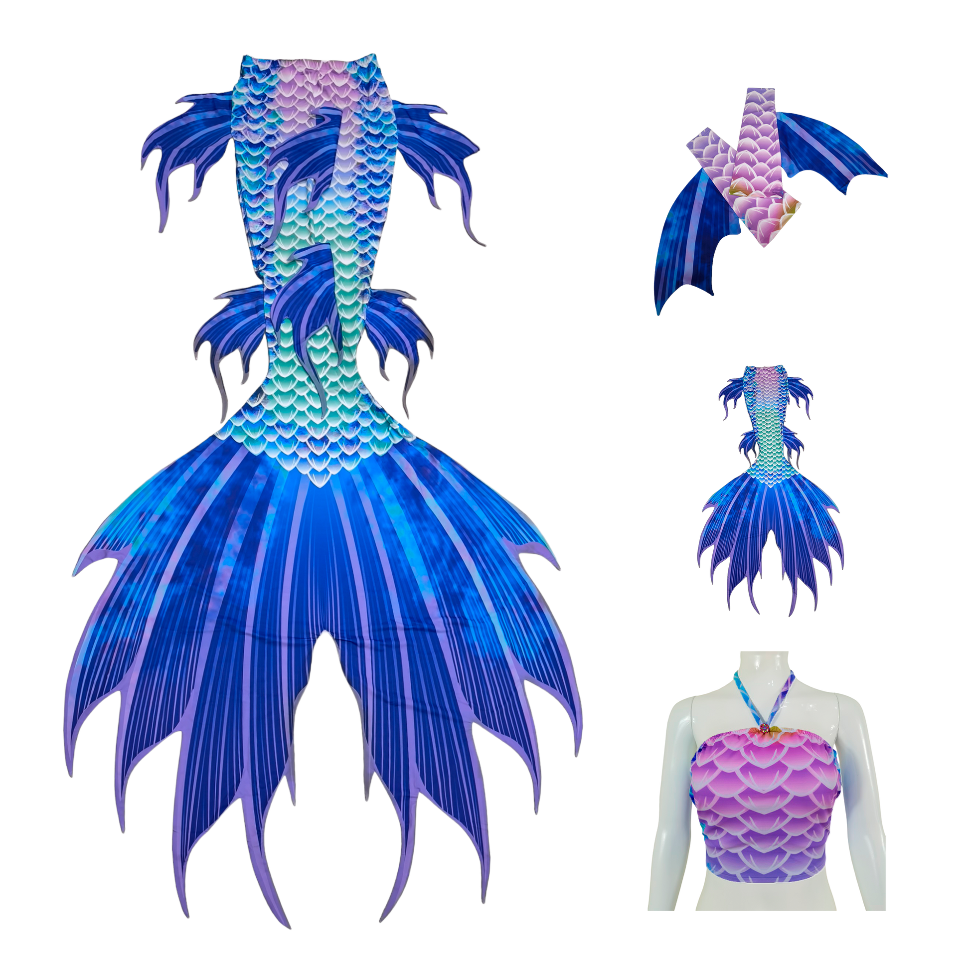 Doragon in den Farben Blau-Lila (Grün-Rosa), das Meeresdrachenwesen Ein Wächter, der die Geheimnisse des Tiefsees hütet. Eine fesselnde Erscheinung, die alle Blicke auf sich zieht.