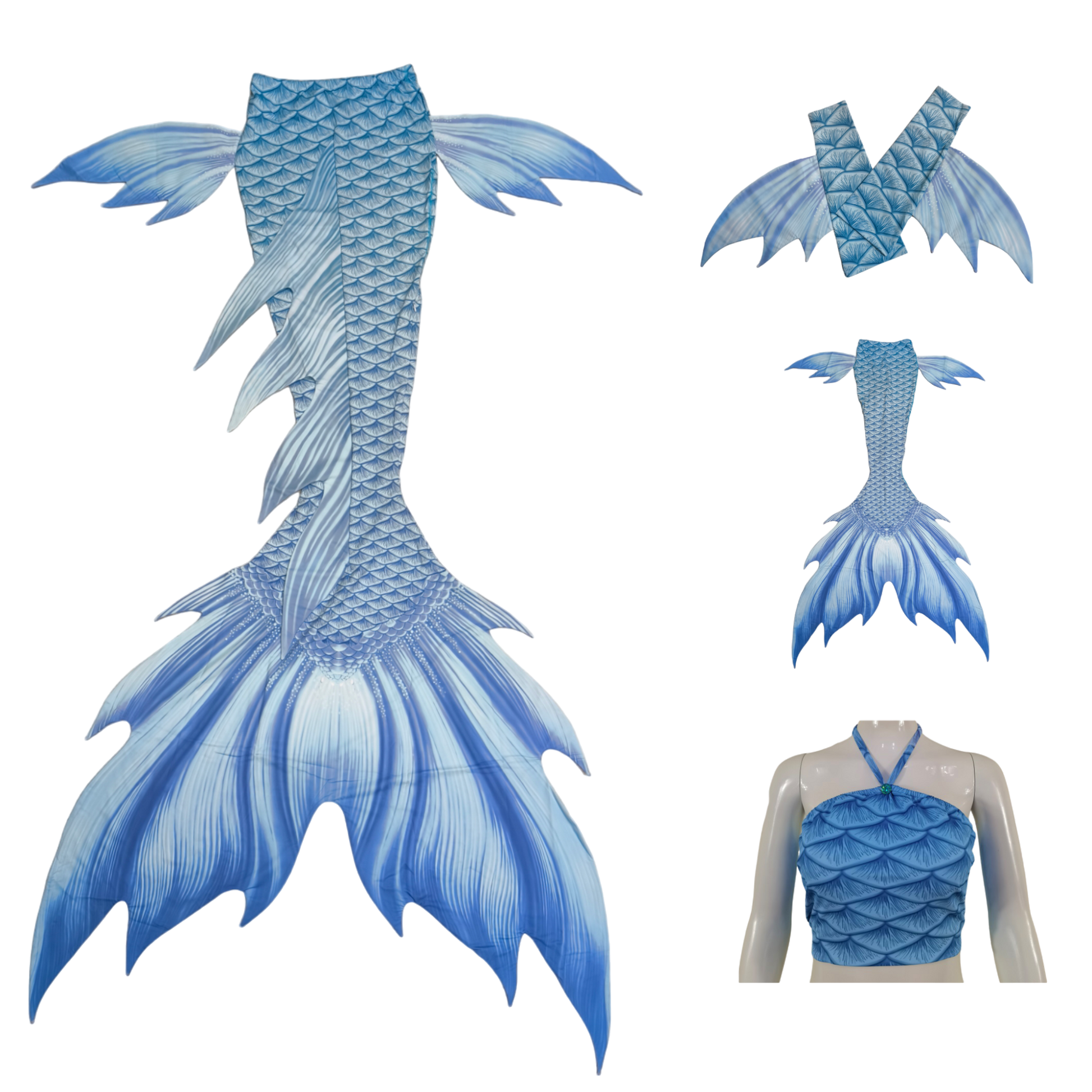 Produktbild Tail Duke, der Ozeanadlige, in hellblau mit Armstulpen und Brustier-BH