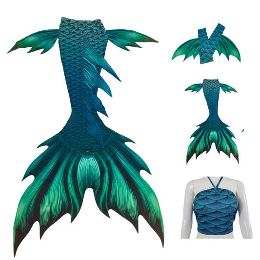 Produktbild Tail Duke, der Ozeanadlige, in blaugrün mit Armstulpen und Brustier-BH