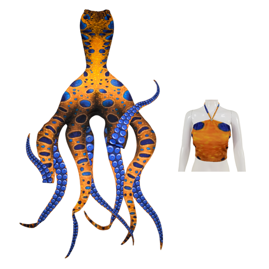 Tenta Gelb-Blau ist einfach mystisch. Das Oktopus-Tail bringt die Magie des Meeres an die Oberfläche. Mit seinen lebendig wirkenden Tentakeln und den schillernden Farben ist es ein absoluter Hingucker und lässt die Faszination der Unterwasserwelt spürbar werden.