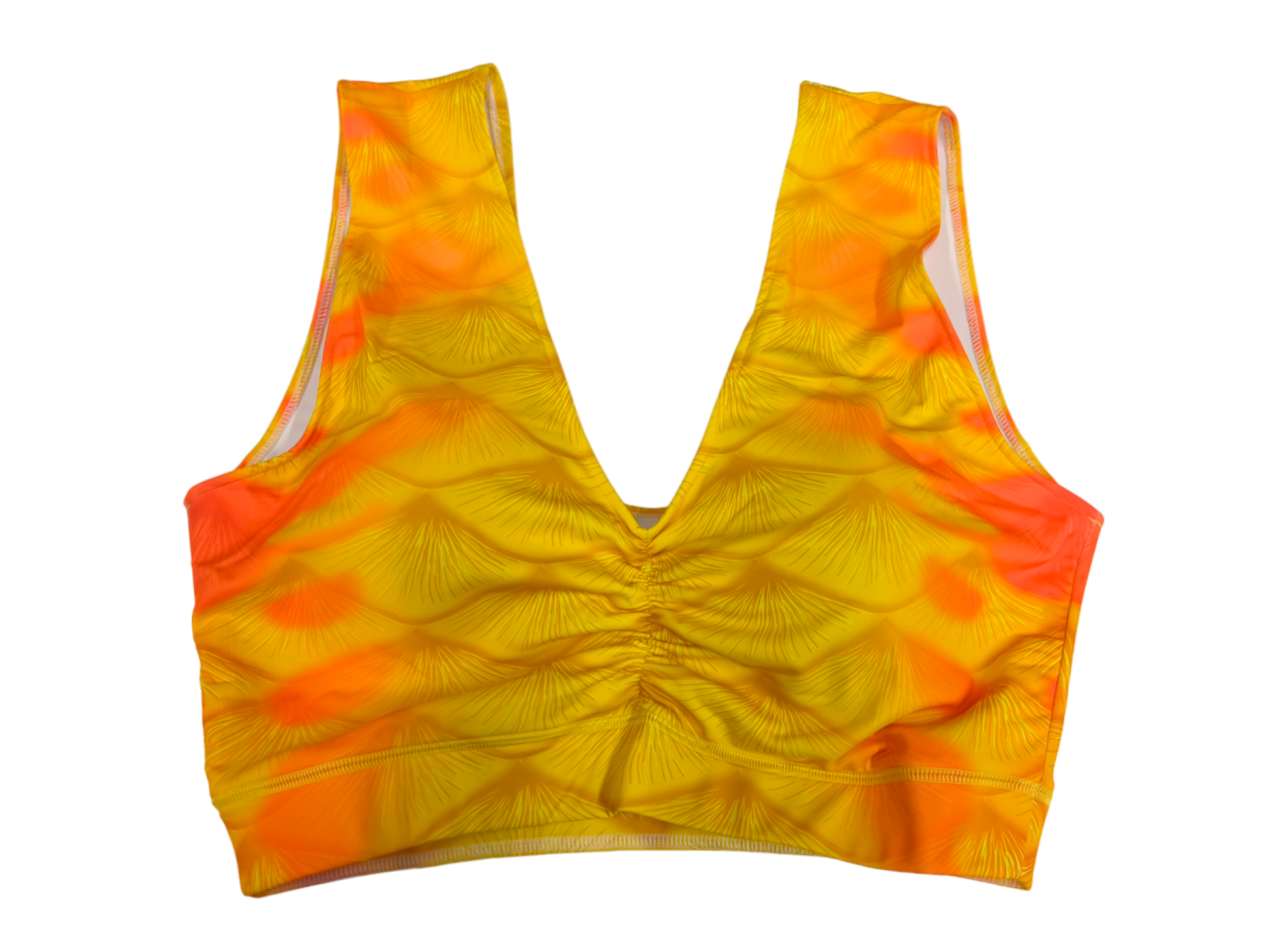 Sport Bh passend zu Velo  Orangerot-Gelb