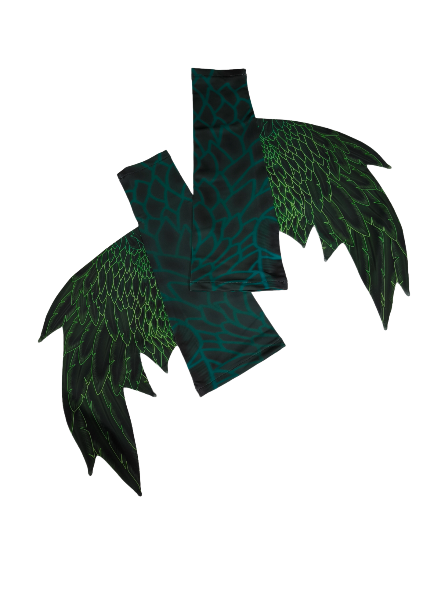 Armstulpen zur Meerjungfrauenflosse, Tail Angelo Grün