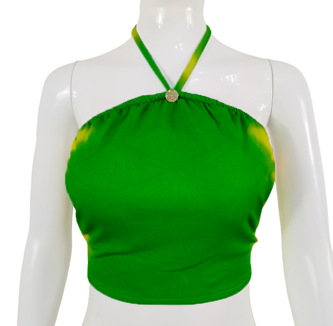 Bustier BH zur Meerjungfrauenflosse, Tail Velo Gelbgrün-Orange 