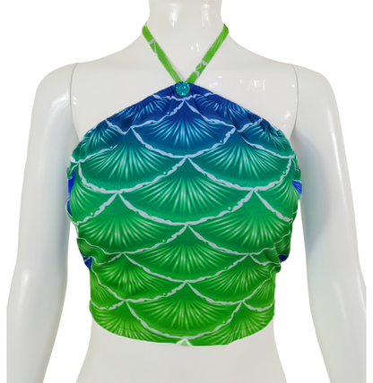 Bustier Bh zum Meerjungfrauenflosse, Tail Scorreva  Grün-Blau