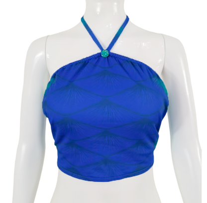 Bustier Bh zum Meerjungfrauenflosse, Tail Velo Blau-Grüngelb 