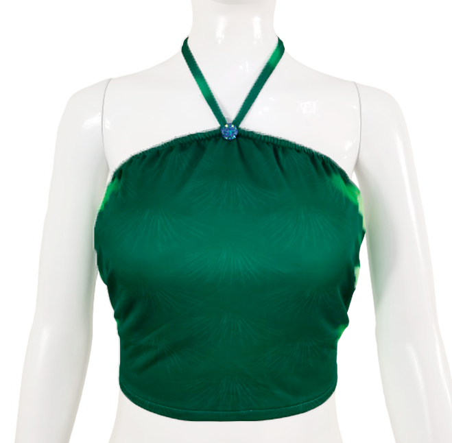 Bustier Bh zum Meerjungfrauenflosse, Tail Velo Grün-Orangegelb