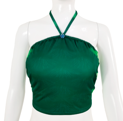 Bustier Bh zum Meerjungfrauenflosse, Tail Velo Grün-Orangegelb