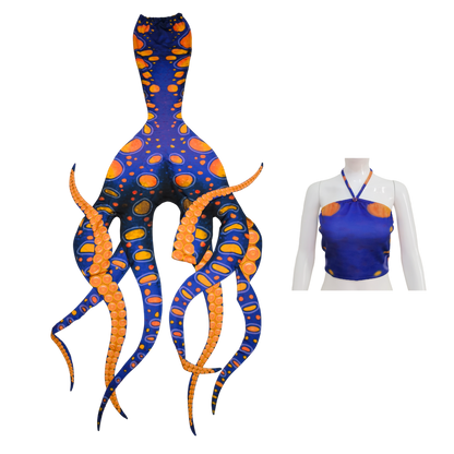 Tenta blau gelb ist einfach mystisch. Das Oktopus-Tail bringt die Magie des Meeres an die Oberfläche. Mit seinen lebendig wirkenden Tentakeln und den schillernden Farben ist es ein absoluter Hingucker und lässt die Faszination der Unterwasserwelt spürbar werden.