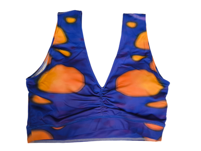 Sport BH passend zum Design Tenta blau gelb