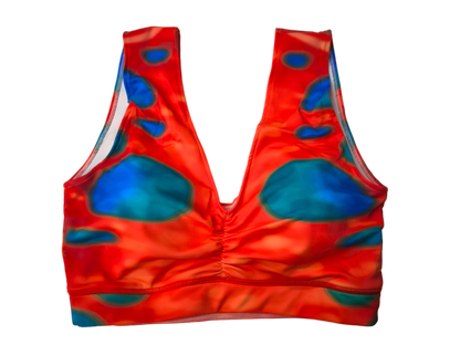 Sport BH passend zum Design Tenta Rot Blau